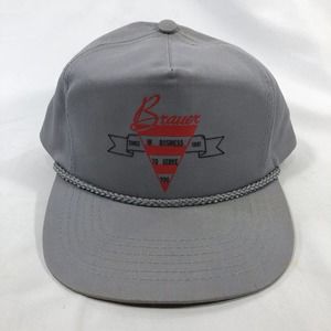 Brauer In Business To Serve You Hat Trucker Cap Rop Gray Snapback One Size Fits